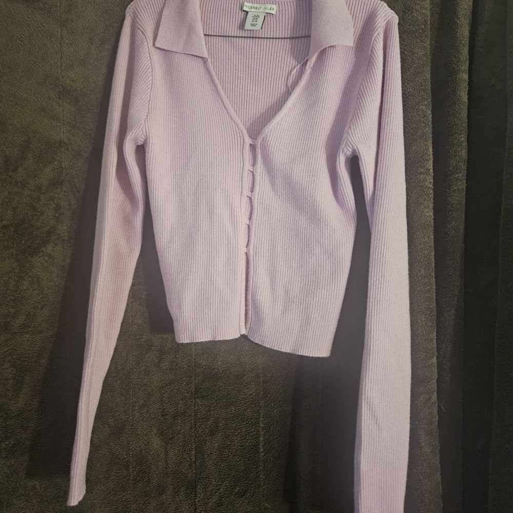Sincerely Jules Pink V-Neck Sweater - Picture 2 of 4